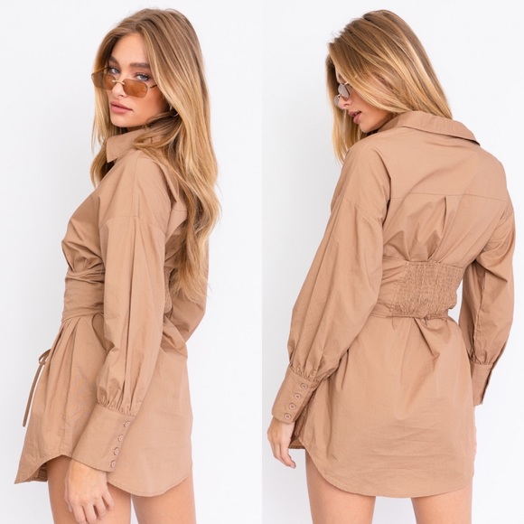 *24 FRIDAY SALE* Killer Queen Corset Lace Up Shirt Dress - Picture 7 of 8